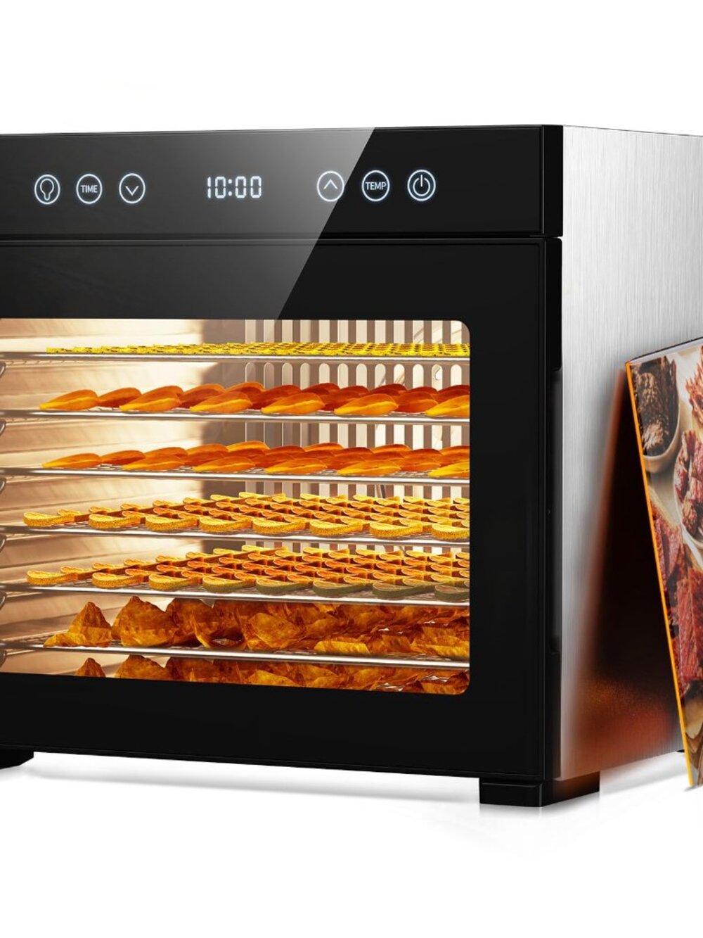NEW PSIIDAN Food Dehydrator Machine 8 Trays Stainless 95-167 Adjustable Timer